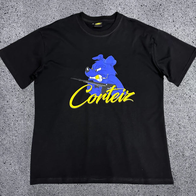 CRTZ "Bulldog" Graphic Heavyweight Tee | Black Corteiz Streetwear T-Shirt Hover Image