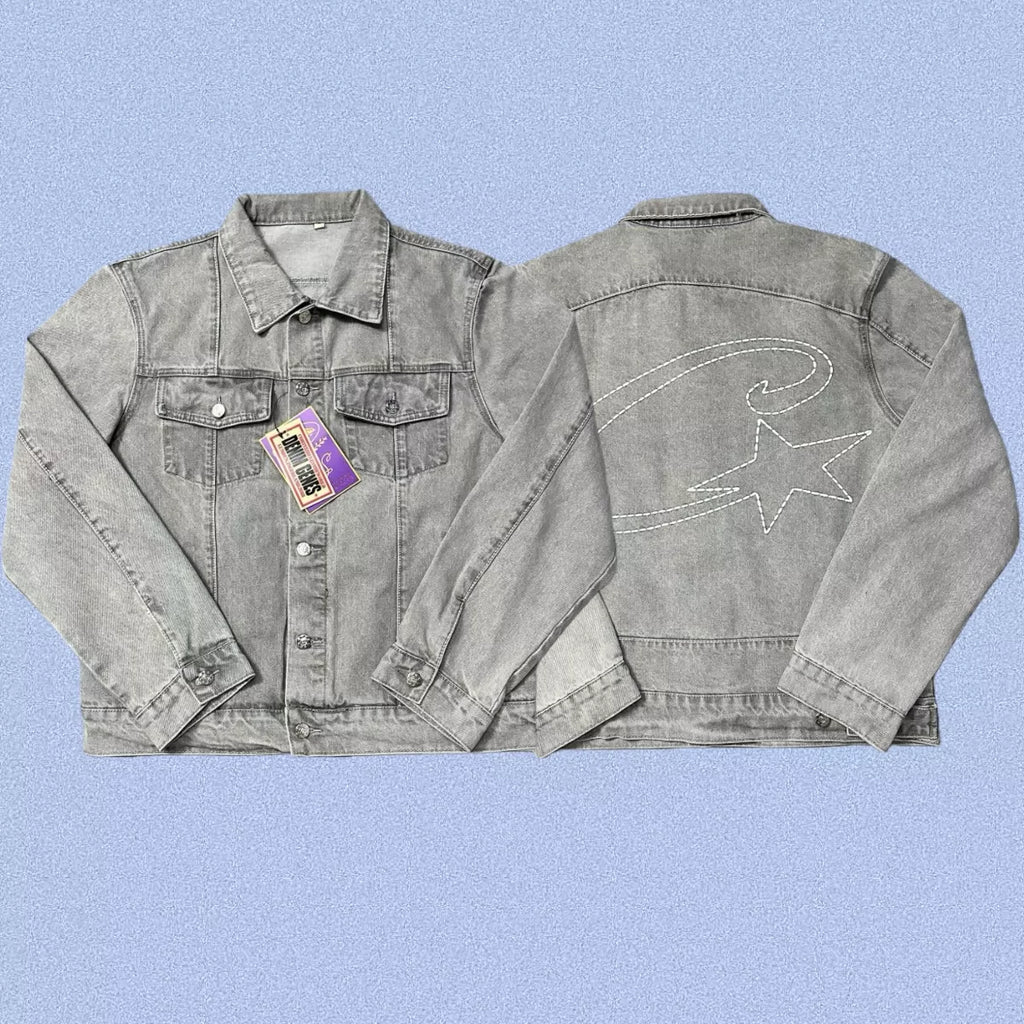 Corteiz Heavyweight Denim Jacket Grey
