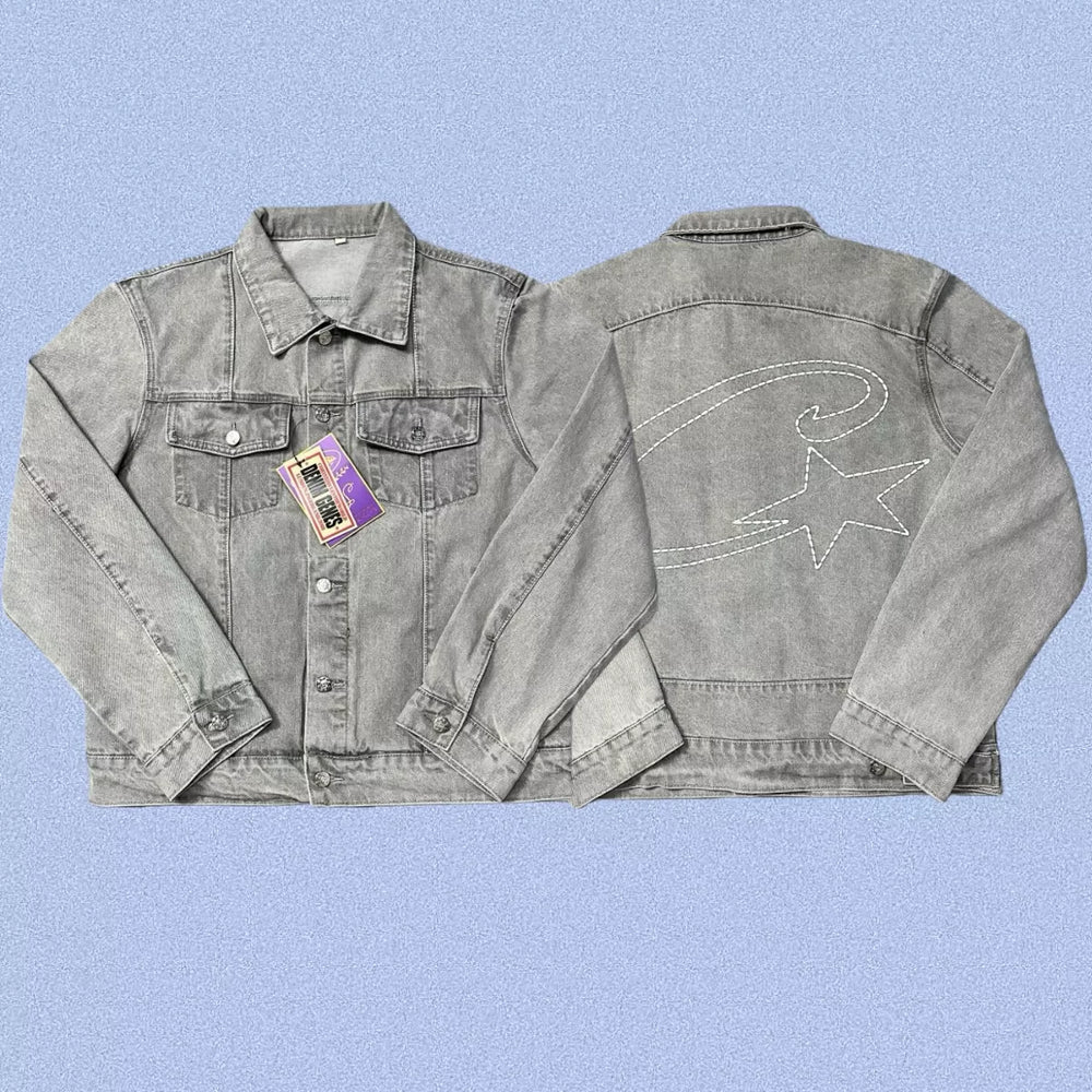 Corteiz Heavyweight Denim Jacket Grey