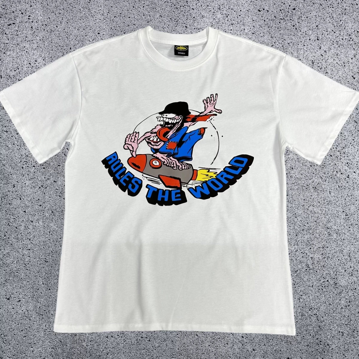 Corteiz Rules the World T-Shirt – White/Multi
