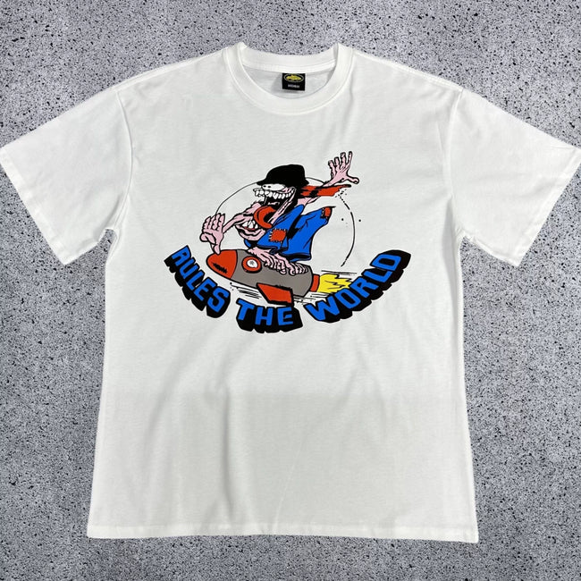 Corteiz Rules the World T-Shirt – White/Multi Hover Image