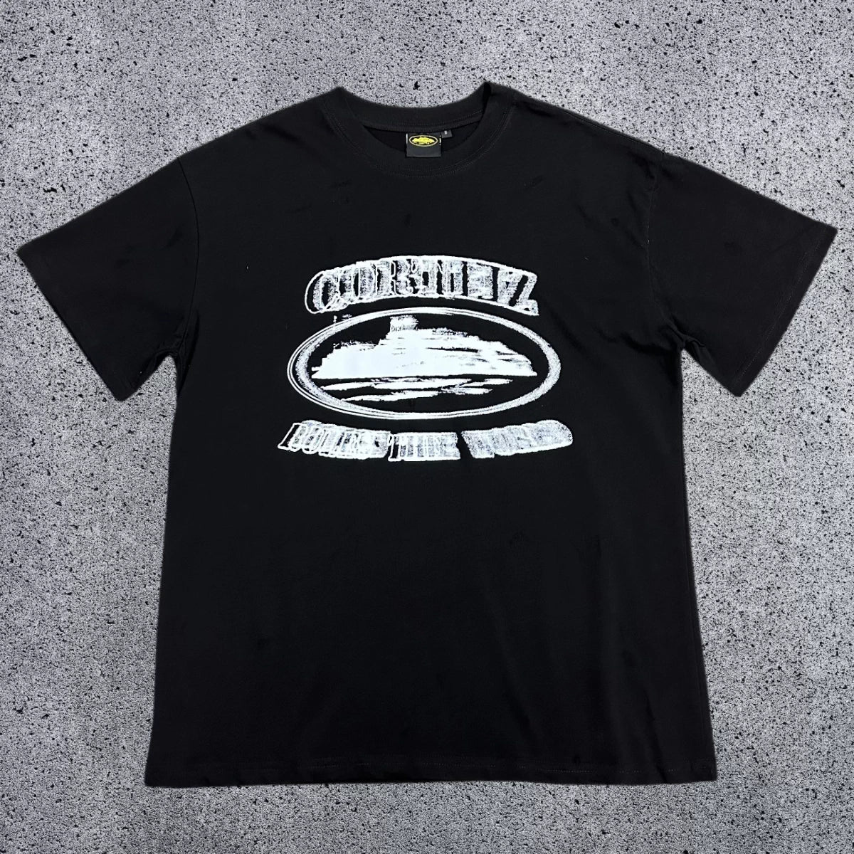 Corteiz Cruise Ship Rules The World T-Shirt – Black/White