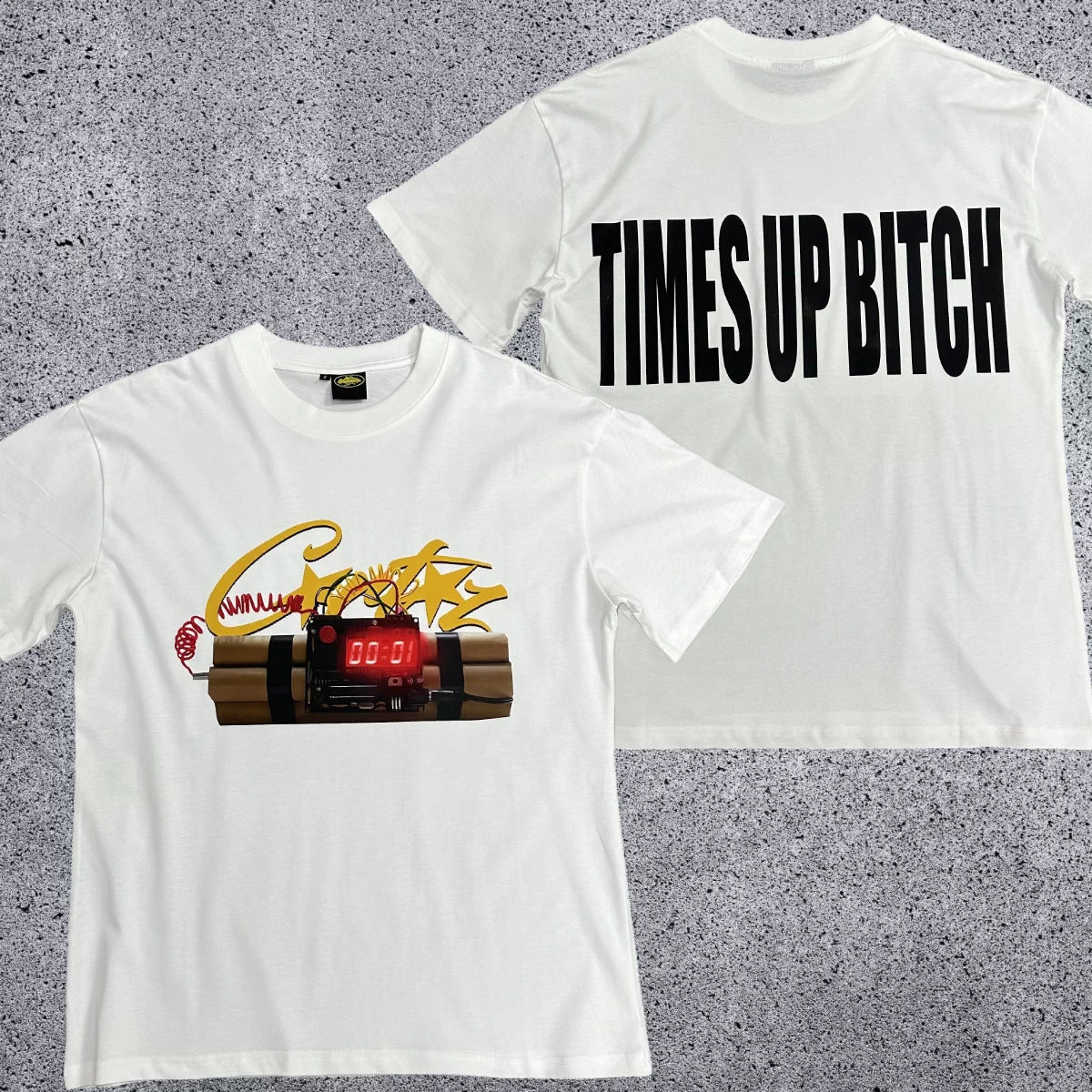 Corteiz TIMES UP BITCH Oversized Cotton Short Sleeve Tee