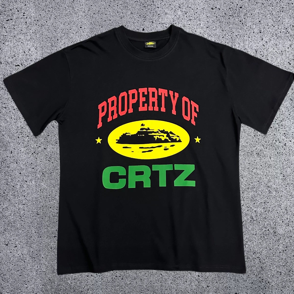 Corteiz Property of CRTZ T-Shirt – Black/Multi