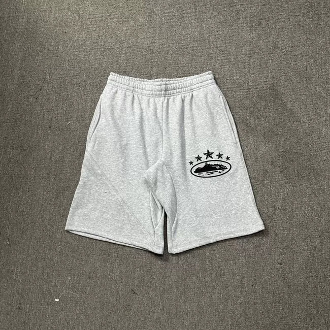 Corteiz 5-Star Alcatraz Island Front Logo Heavyweight Shorts grey Hover Image