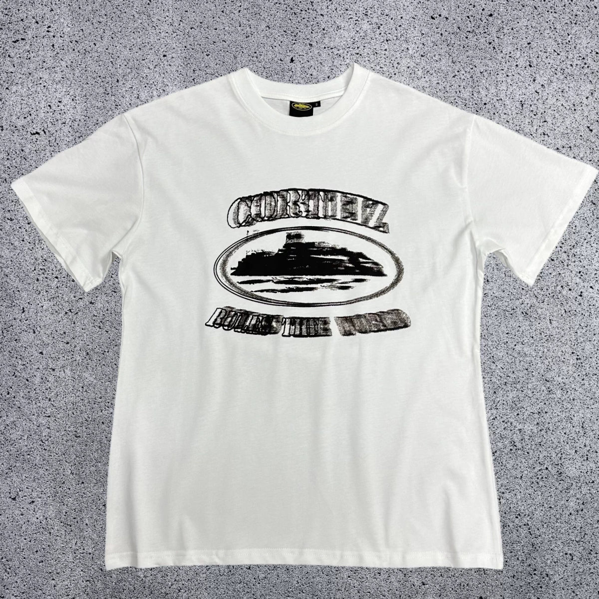 Corteiz Cruise Ship Rules The World T-Shirt – White/Black
