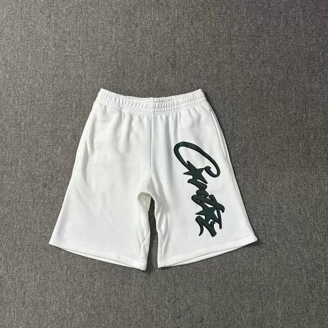 Corteiz Signature Script Logo Heavyweight Shorts white Hover Image
