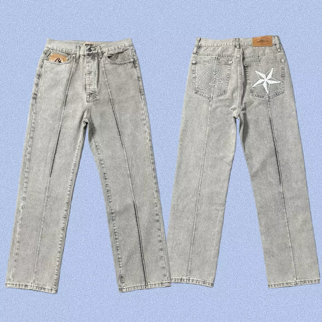Corteiz Heavyweight Denim Pants Grey Hover Image