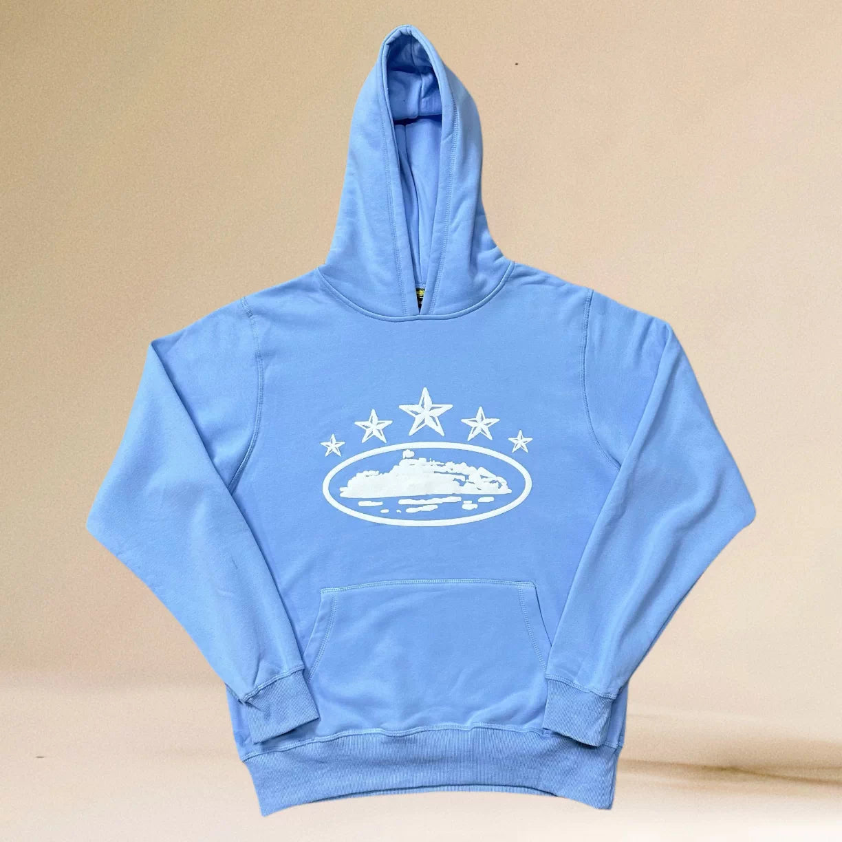 Corteiz 5-Star Devil's Island Heavyweight Hoodie blue