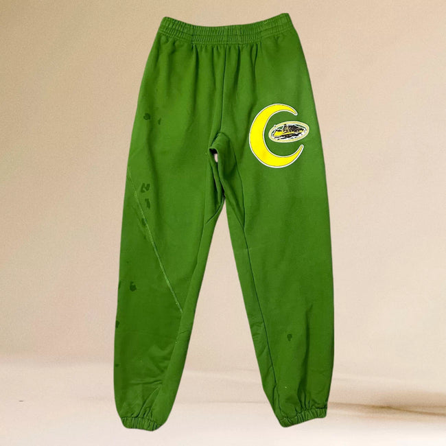 Corteiz Yellow Crescent Moon Heavyweight Sweatpants green Hover Image