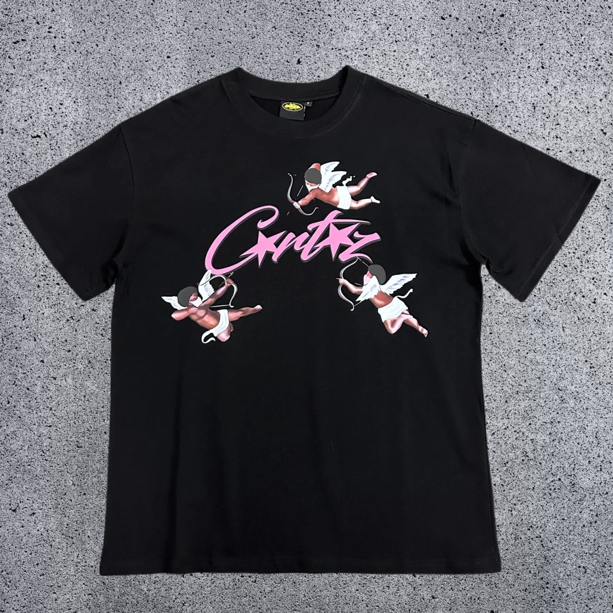 Corteiz Cupid Cherub T-Shirt – Black/Pink