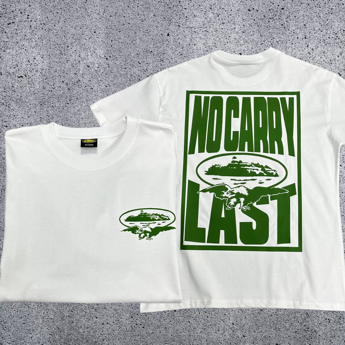 Corteiz No Carry Last T-Shirt – White/Green