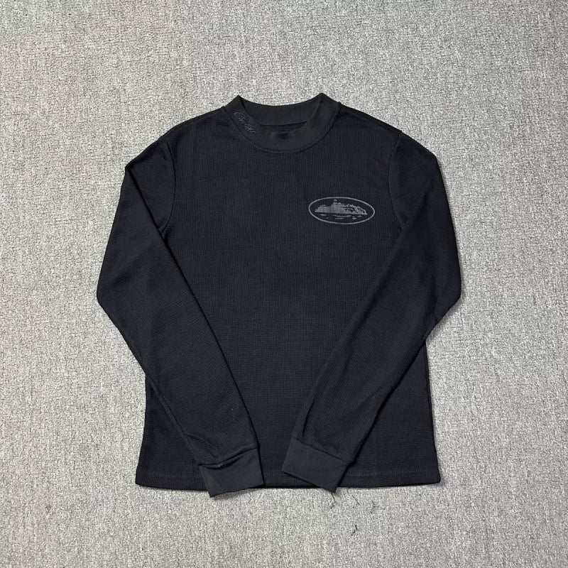 Corteiz Alcatraz Island Oval Logo Long Sleeve Thermal Tee