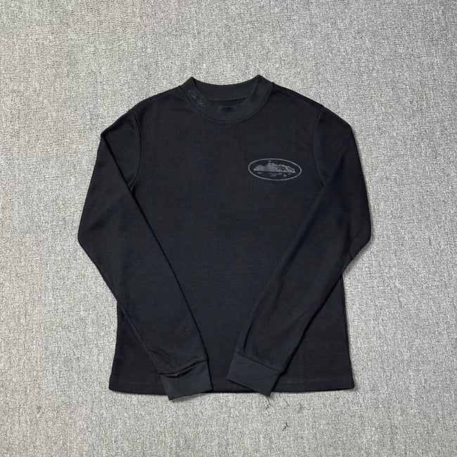 Corteiz Alcatraz Island Oval Logo Long Sleeve Thermal Tee Hover Image