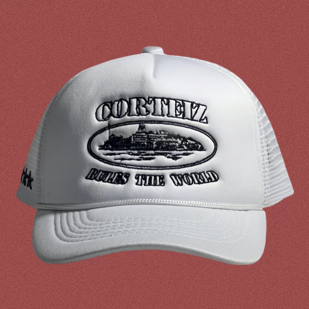 Cortiez Classic Oval Ship Logo Trucker Hat - White