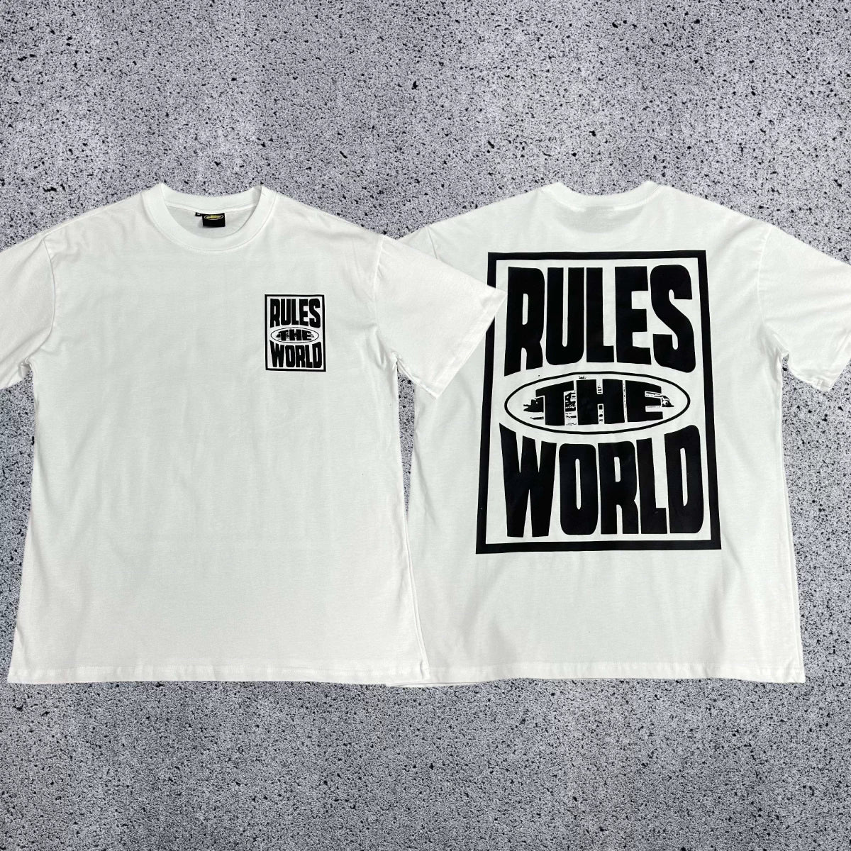 Corteiz RTW Box Logo T-Shirt – White/Black