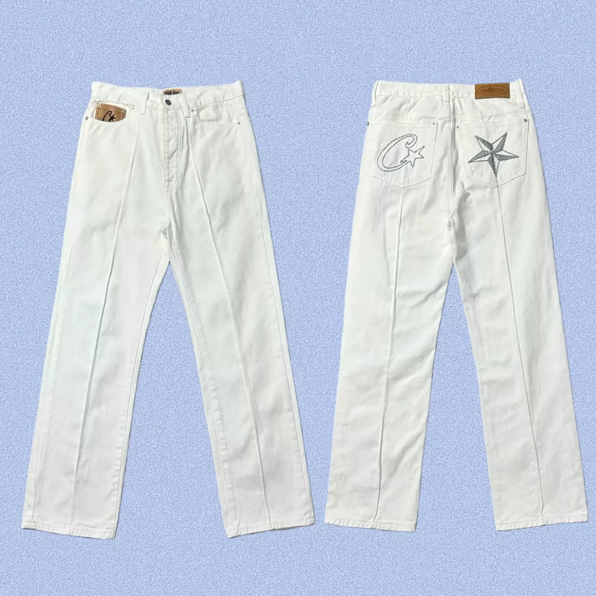 Corteiz Heavyweight Denim Pants White
