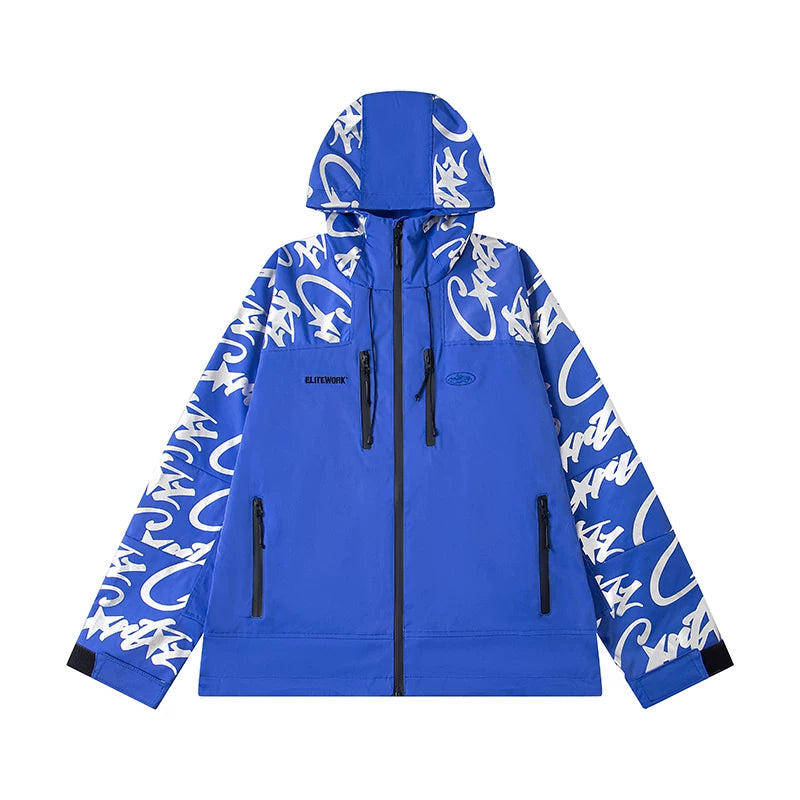 Corteiz Devil's Island Stormtrooper Waterproof Jacket Blue