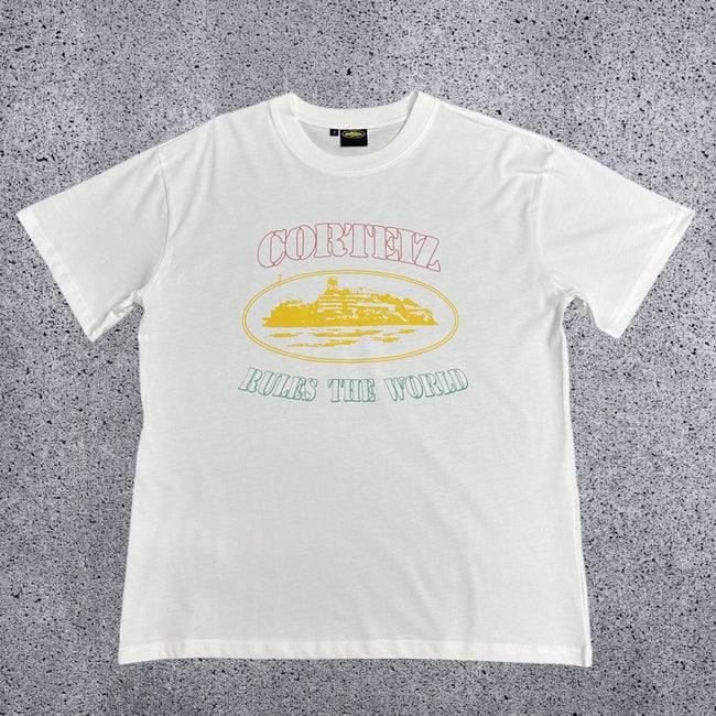 Corteiz "Rules The World" Alcatraz Graphic Tee (Multi-Color Edition) Hover Image