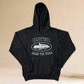 Corteiz Alcatraz Oval Logo Heavyweight Hoodie black