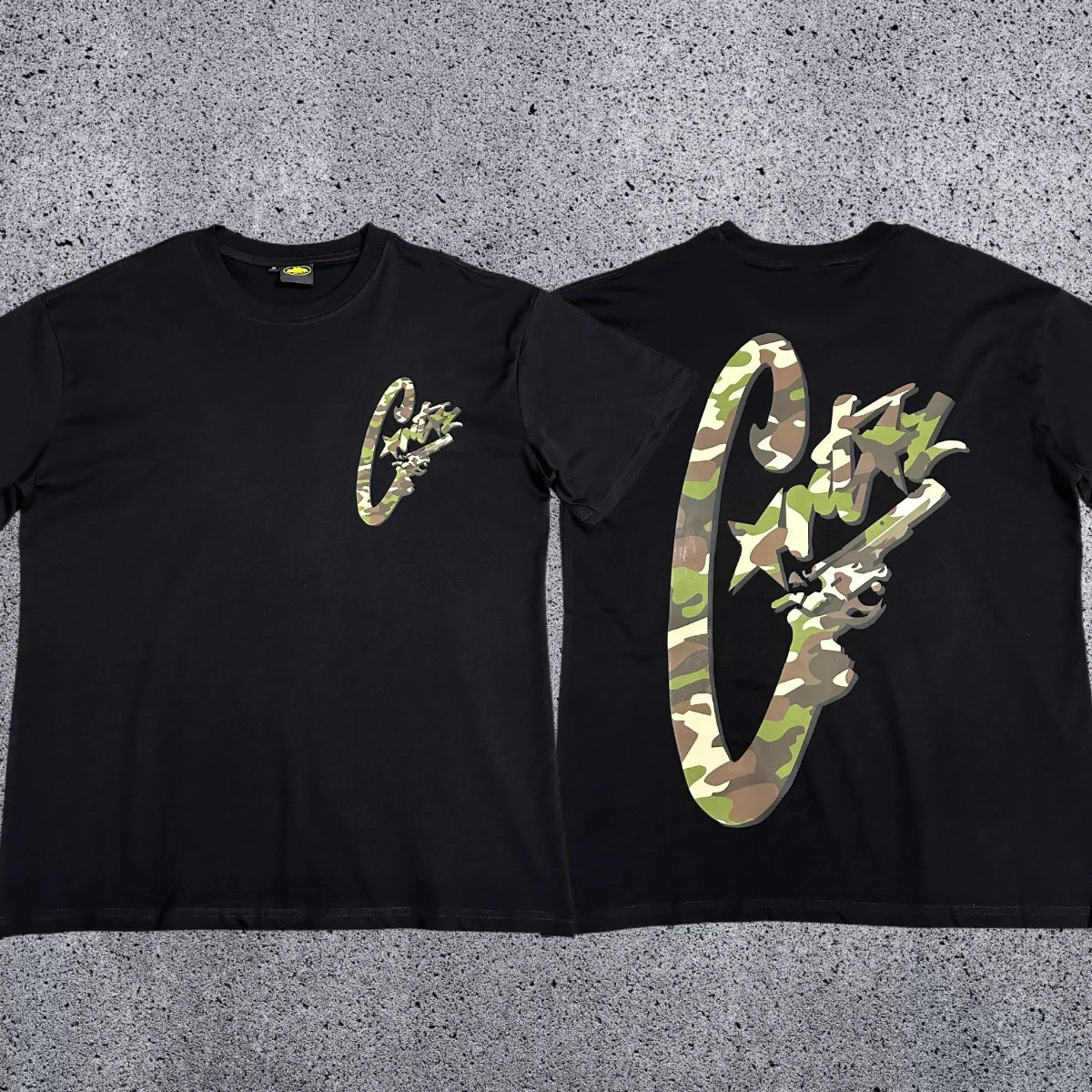 Corteiz Camo Gunslinger T-Shirt – Black/Camo
