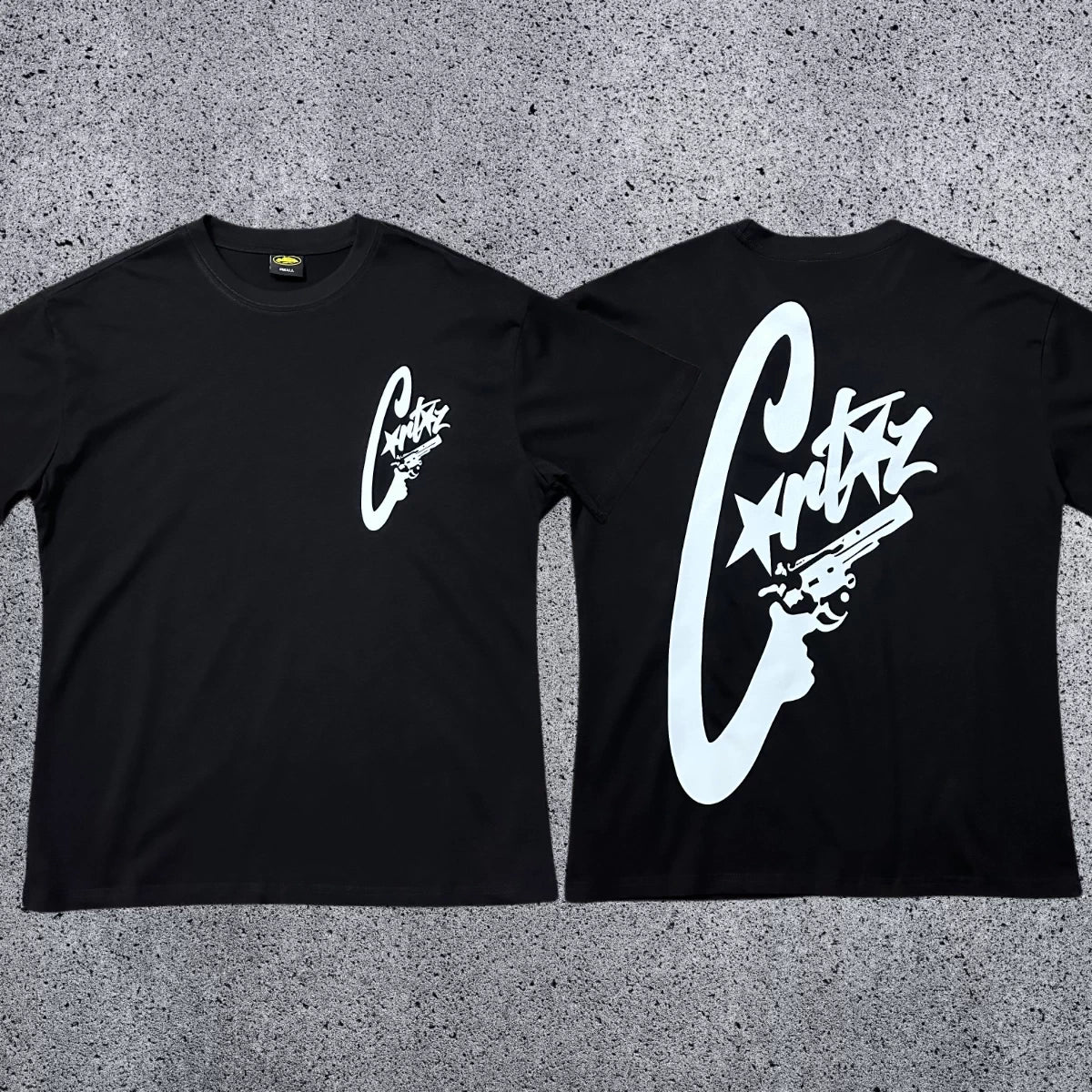 Corteiz "C-Star Gun" Logo Graphic T-Shirt – Black | Authentic Streetwear