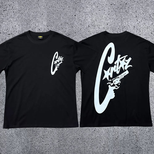 Corteiz "C-Star Gun" Logo Graphic T-Shirt – Black | Authentic Streetwear