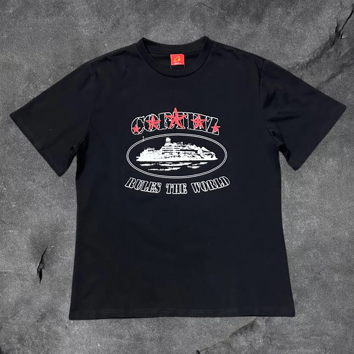 Corteiz Alcatraz "Rules The World" Graphic Tee - Black Streetwear T-Shirt