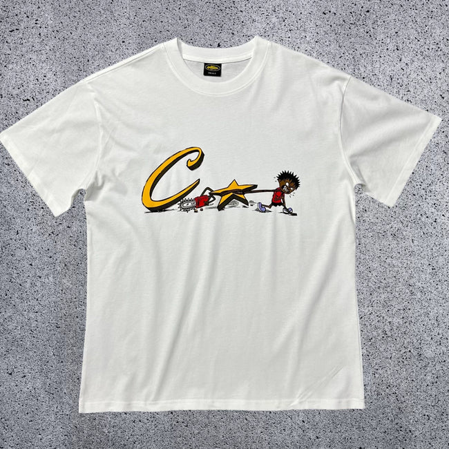 CRTZ "Alcatraz" Graphic Heavyweight Tee | White Corteiz Streetwear T-Shirt Hover Image