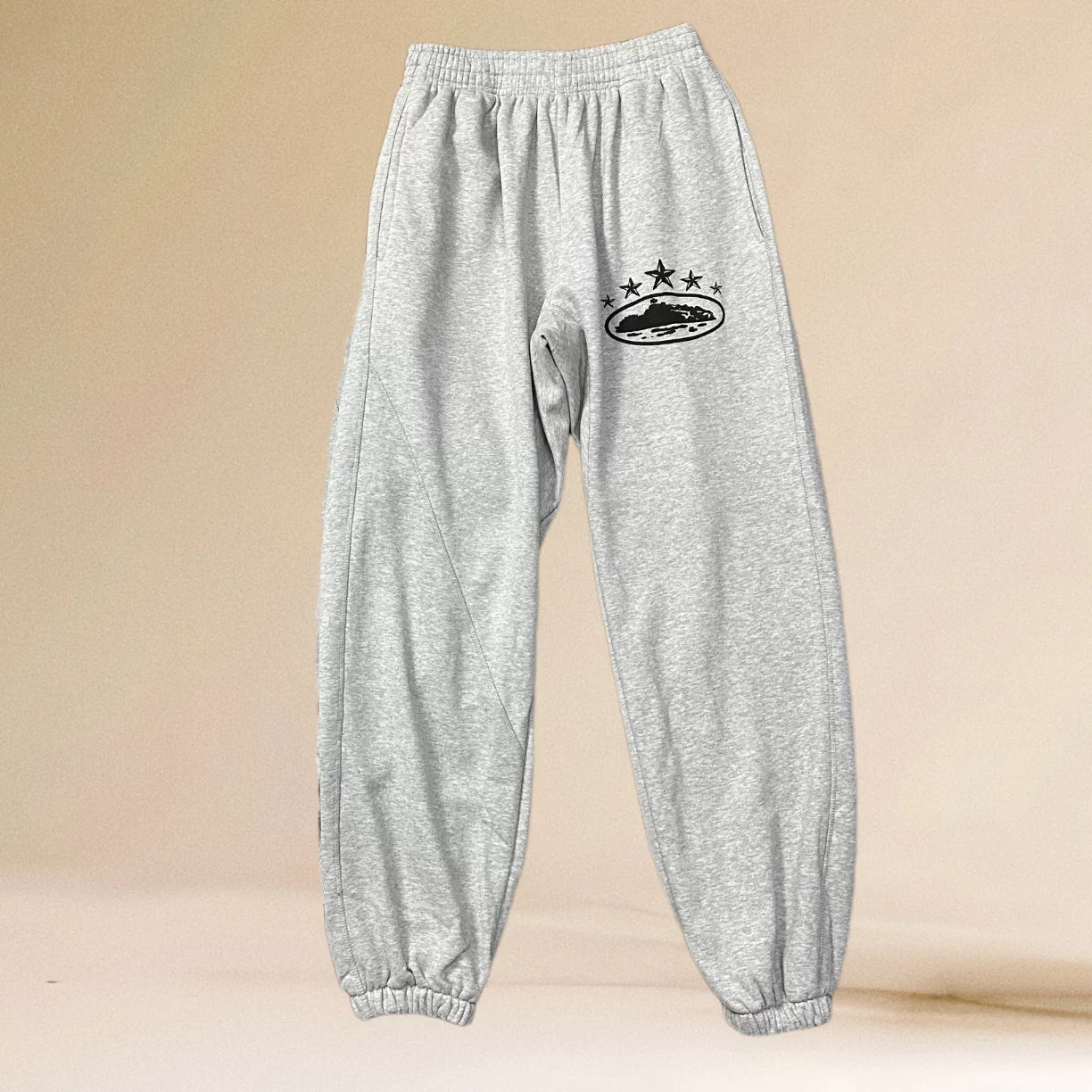 Corteiz 5-Star Devil's Island Heavyweight Sweatpants grey