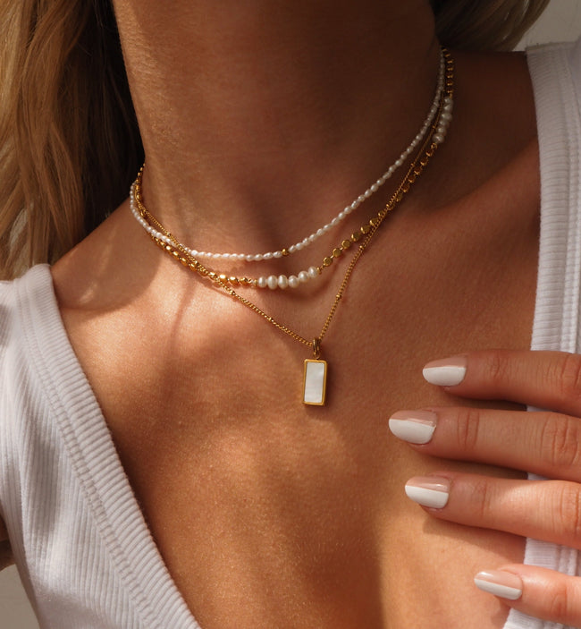 Camilia Necklace | White Shell Main Image