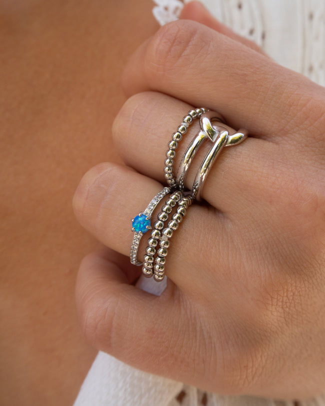 Beaded Ring | Silver Main Image