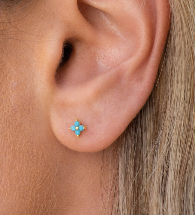 Raye Studs | Turquoise Hover Image