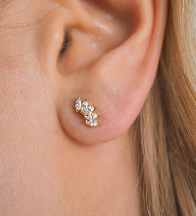 Riley Studs | Gold Hover Image