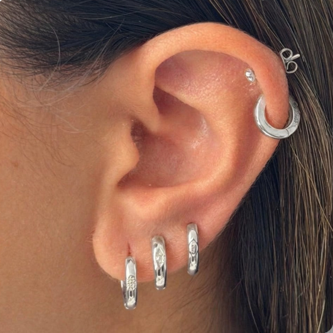 Sweet Edge Hoop 3-Piece Earrings Set Main Image