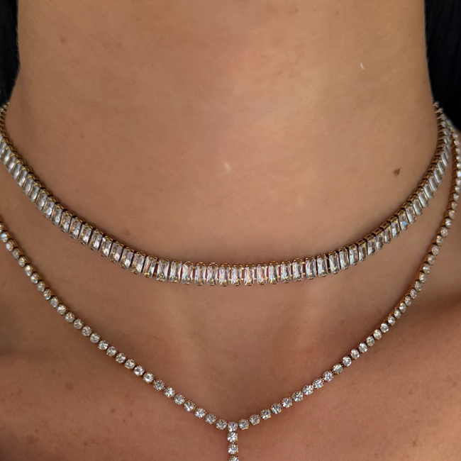 Frost Beam Tennis Choker Necklace Hover Image