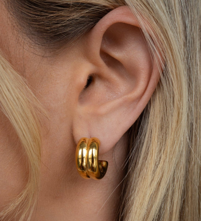 Sivan Hoops | Gold Hover Image