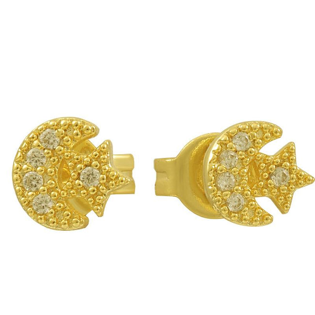 Star And Crescent Earrings Hover Image
