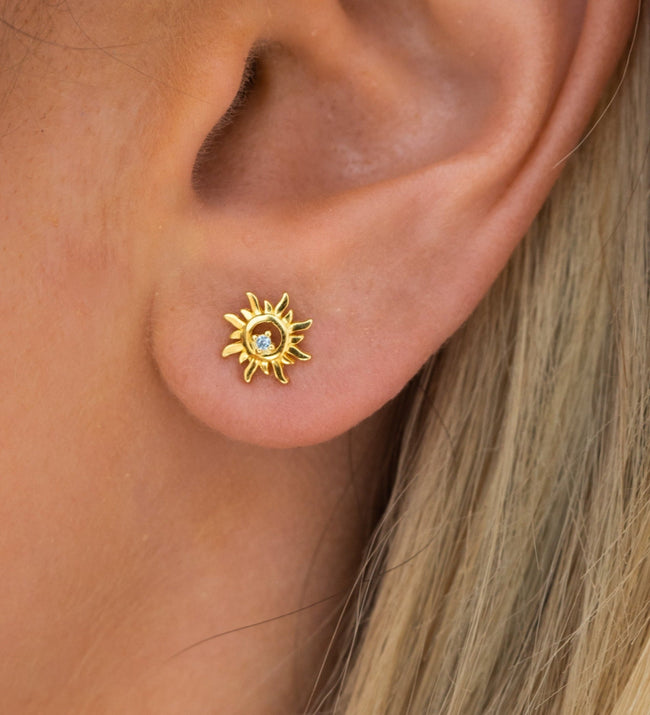 Sun Studs | Gold Hover Image