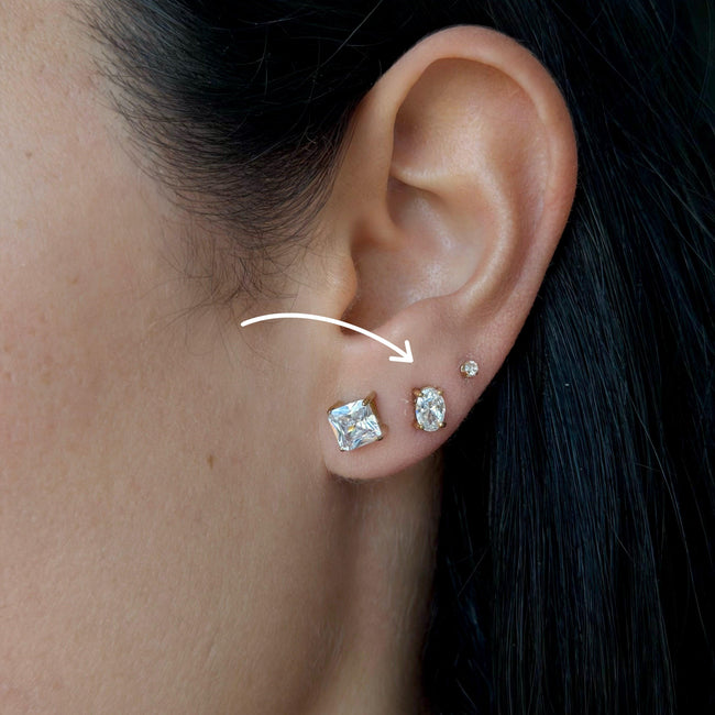 Delicate Stud Earrings Hover Image