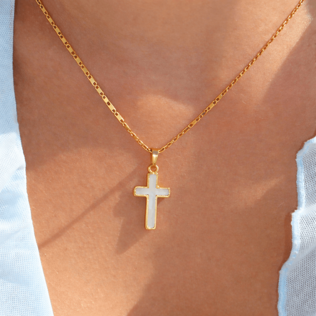 Aura Cross Necklace Hover Image