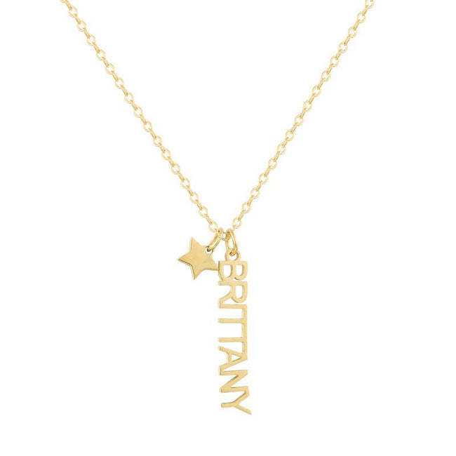 Custom/Personalized Mini Vertical Charm Nameplate Necklace Main Image