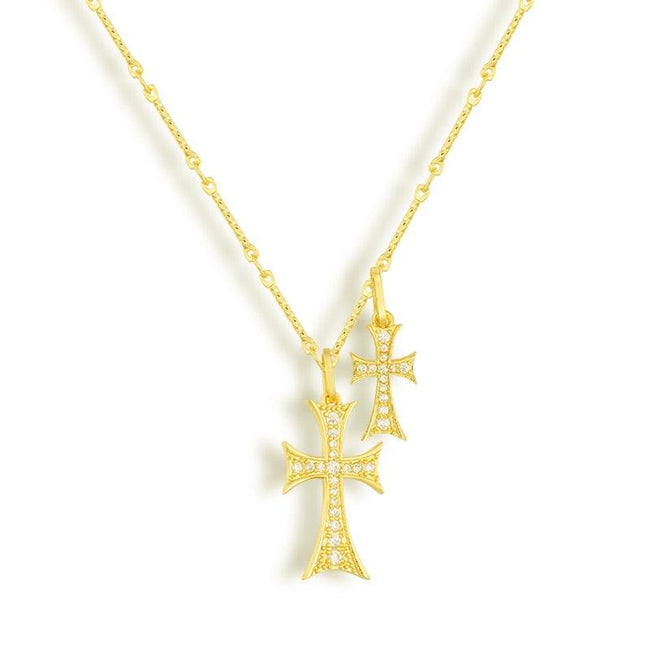 Double Cross Me Necklace Main Image