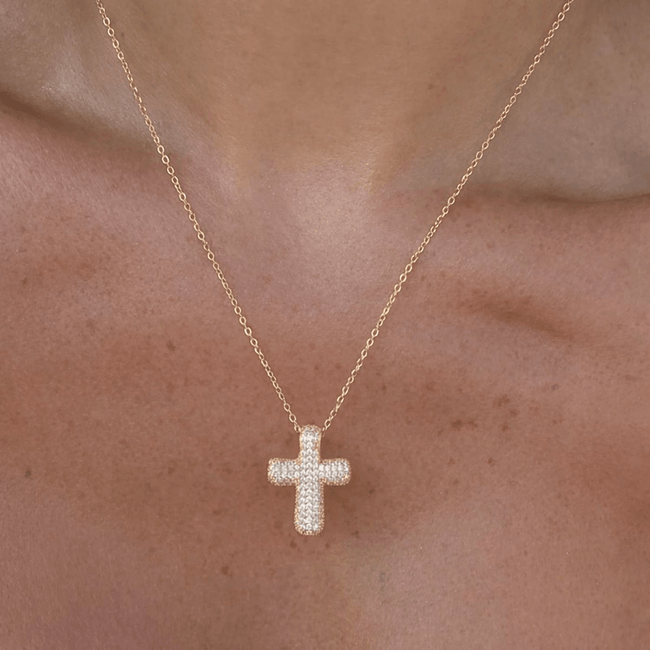 Forever Blessed Cross Necklace Hover Image
