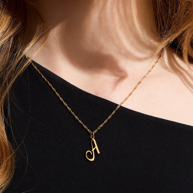 Golden Letter Necklace Main Image