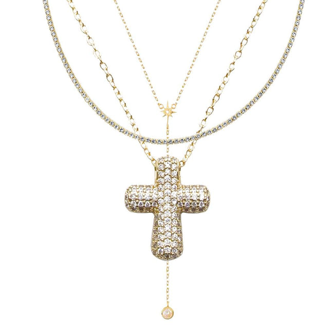 Icy Cross 3-Piece Necklace Bundle Hover Image