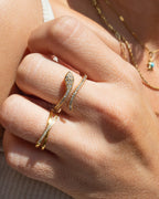 Pave Snake Ring
