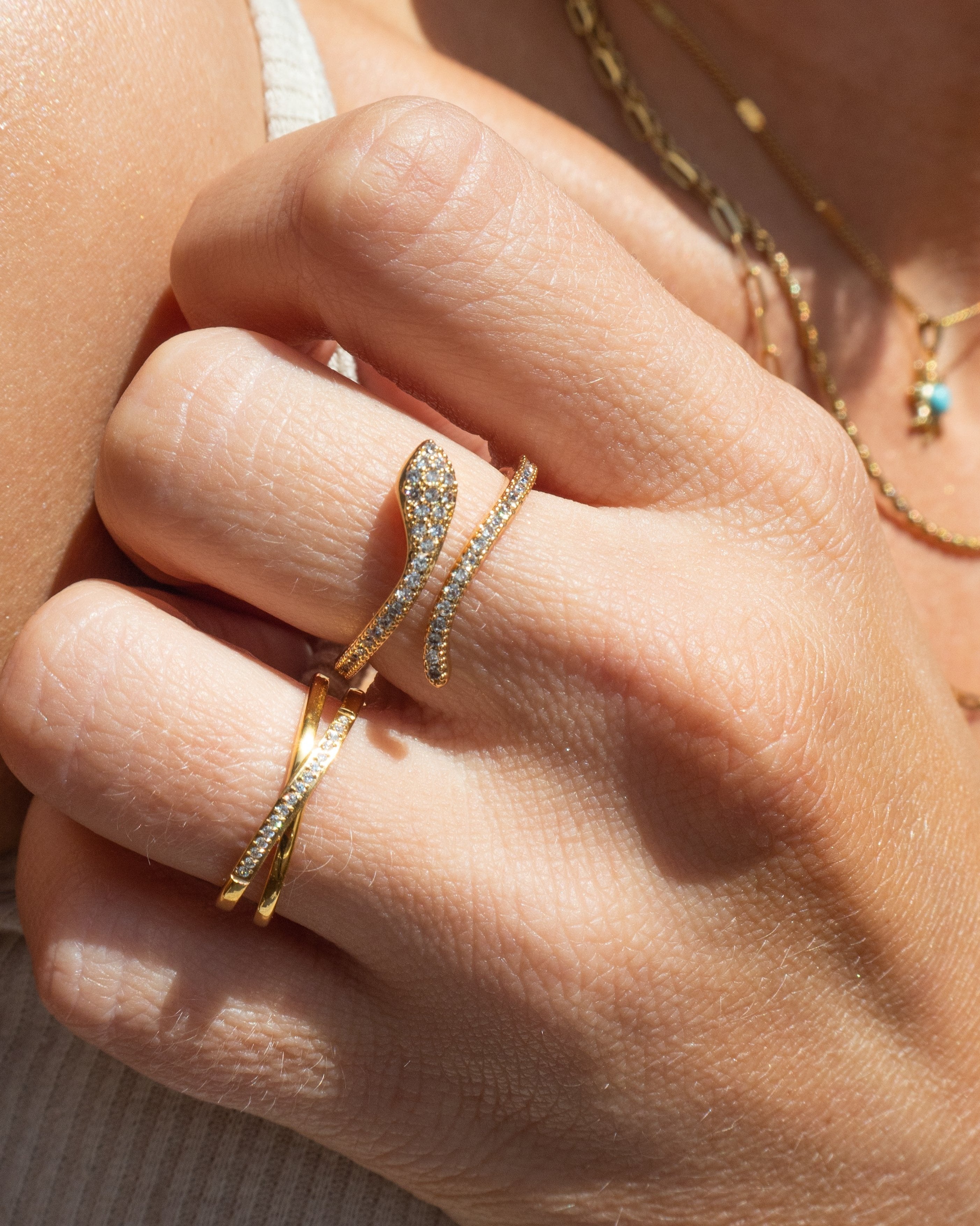 Pave Snake Ring
