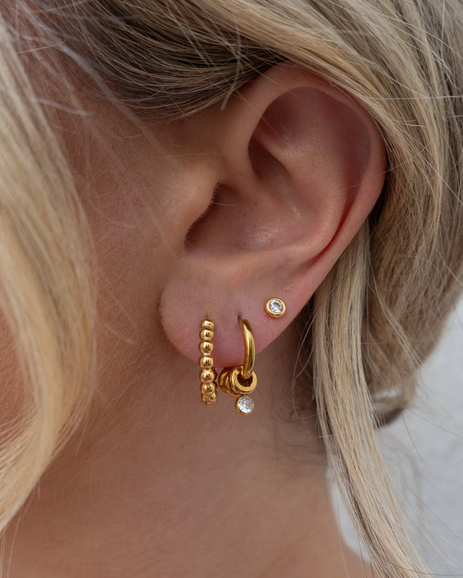 Bezel Studs | Gold Main Image