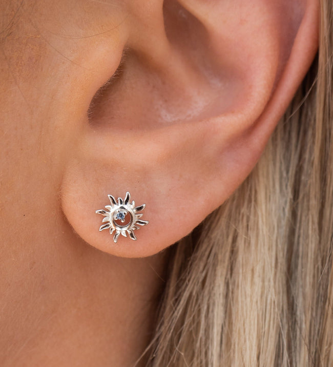 Sun Studs | Silver Hover Image
